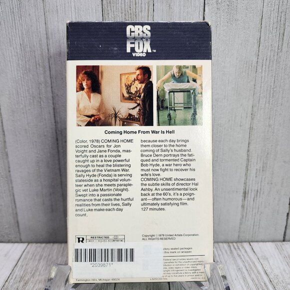 Coming Home VHS Tape 1978 - Jane Fonda Jon Voight Bruce Dern - Picture 3 of 3